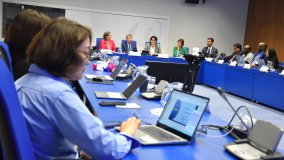 Participants at an IAEA workshop